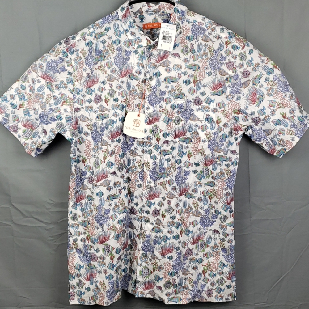 NWT Aquaculture Tori Richard Button Down Medium M